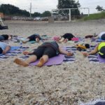 Beach yoga 